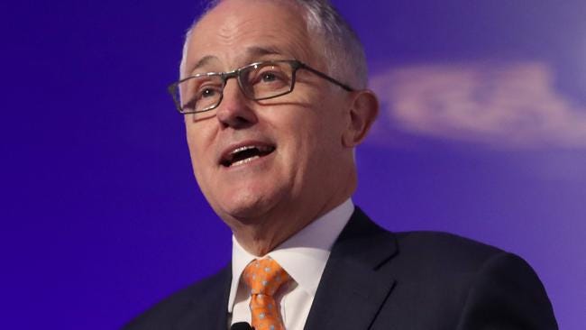 Prime Minister Malcolm Turnbull at the Economic and Social Outlook onference in Melbourne. Picture: David Geraghty