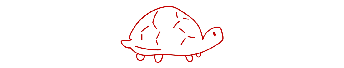 A little red doodle of a turtle (not drawn by me).