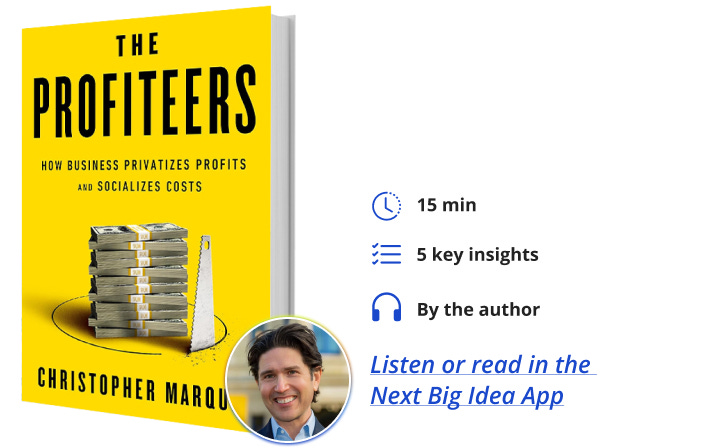 The Profiteers Christopher Marquis Next Big Idea Club