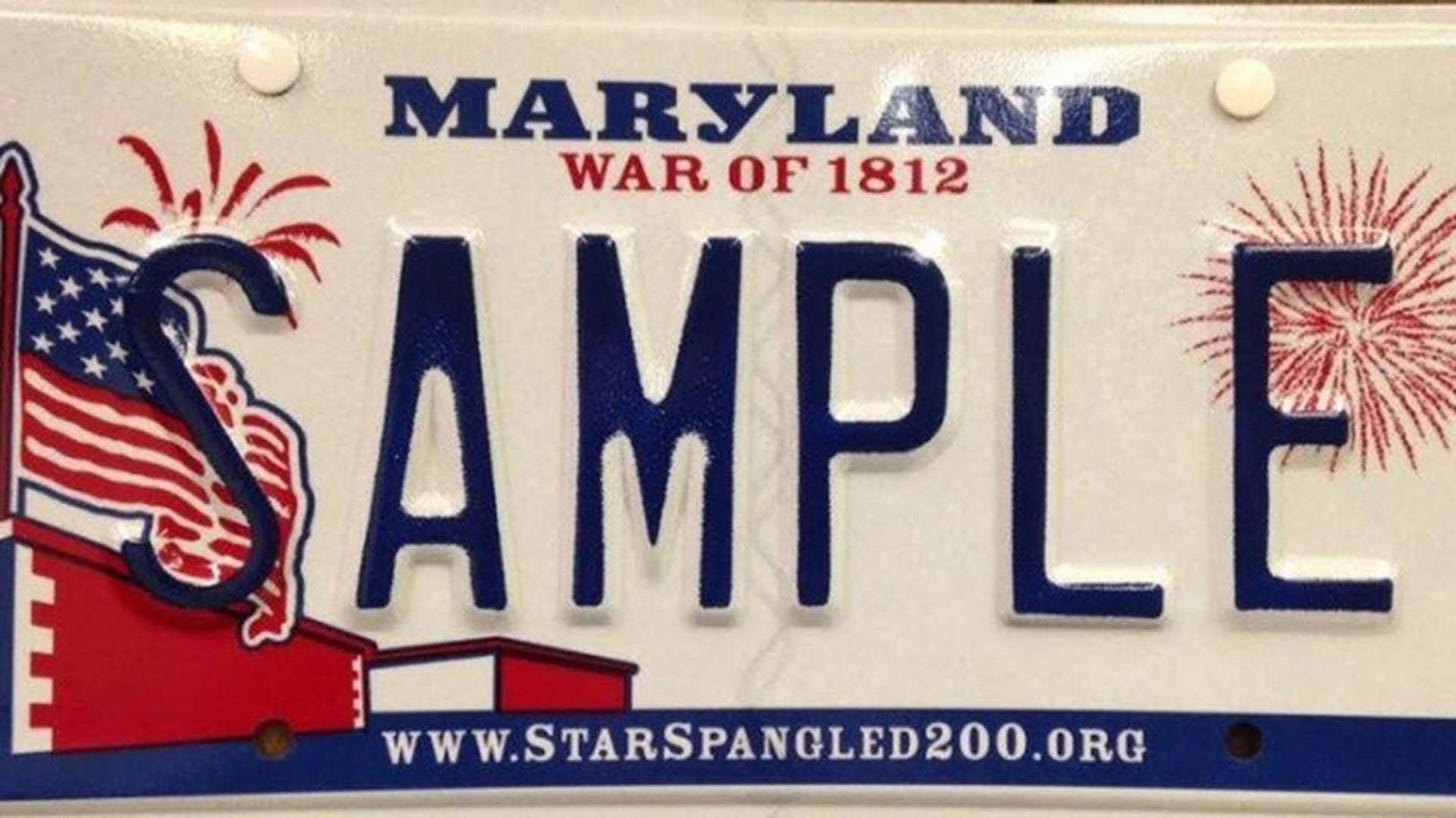 License plate commemorating War of 1812 unintentionally contains website for online casino in the Phillipines