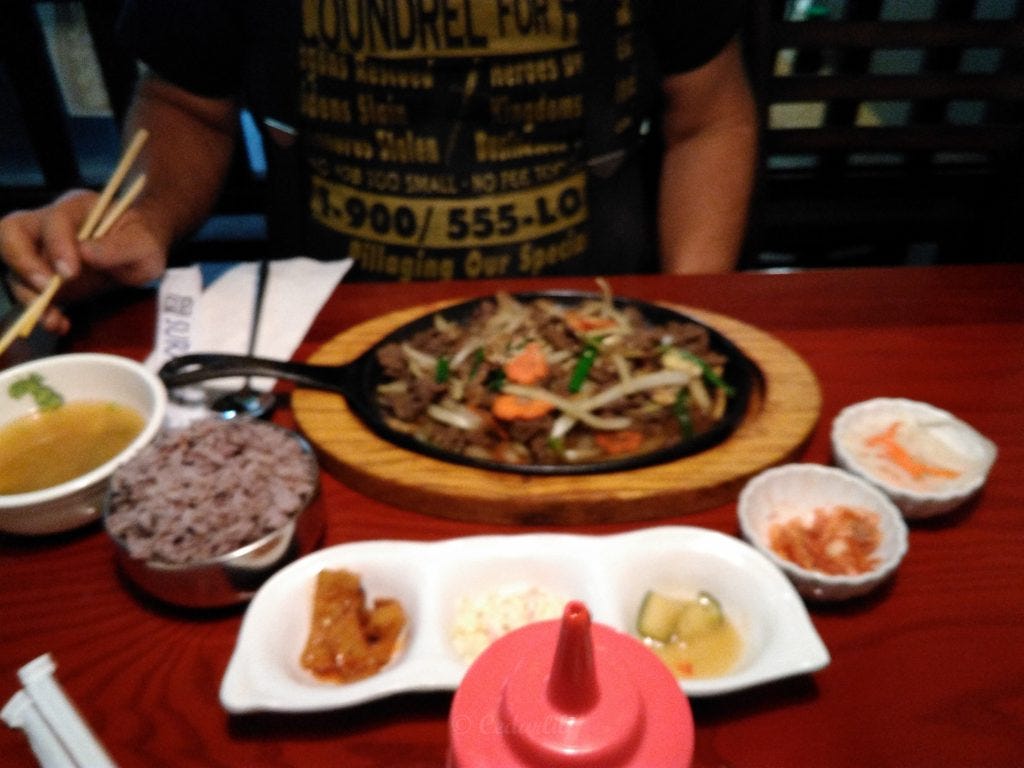 The Bulgogi (sorry about photo quality, I only had my cell phone with me) 