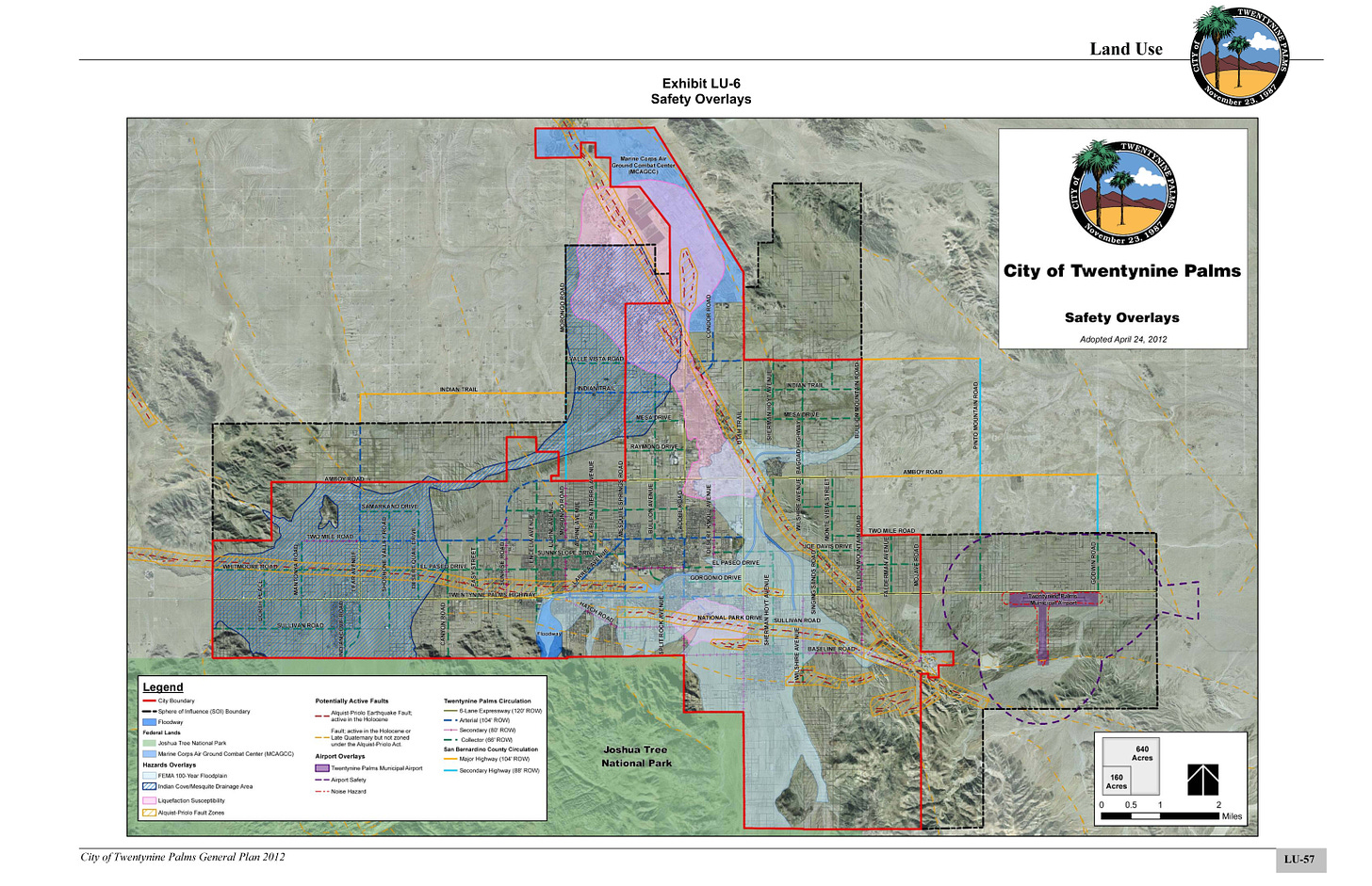 Twentynine Palms Safety Overlay, 2012 General Plan