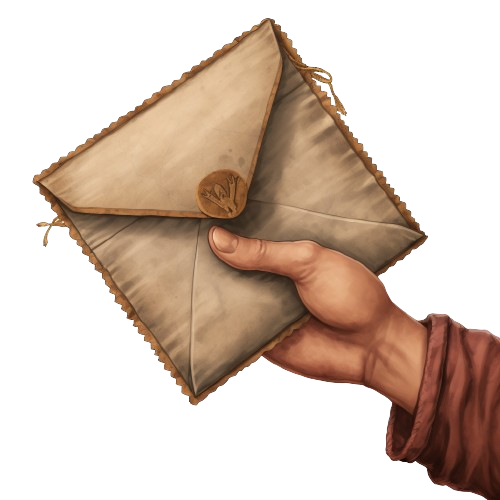 hand holding a sealed envelope