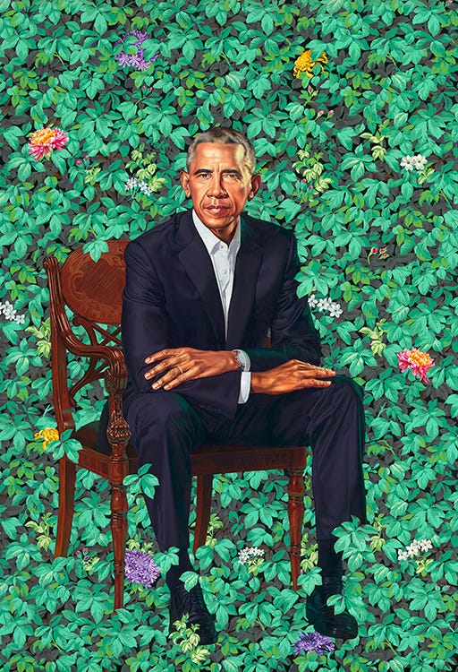 Former President Barack Obama by Artist Kehinde Wiley | National Portrait  Gallery - obama portrait by kehinde wiley