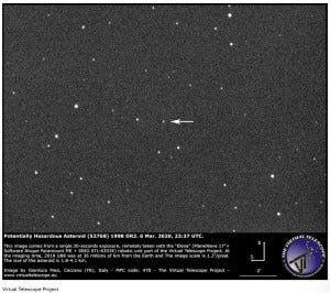Enorme asteroide aparecerá como uma estrela se movendo lentamente em abril