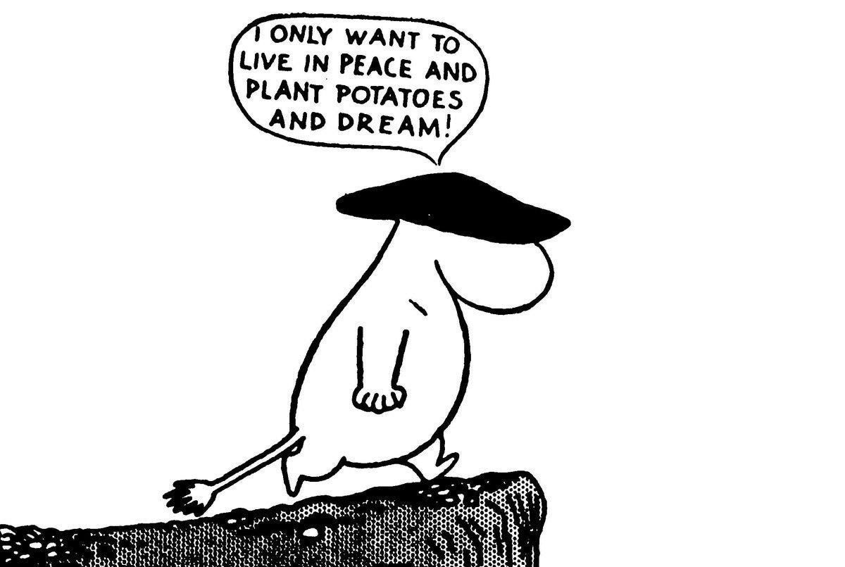 Mark Rees on X: "Did you know... that today is Moomin's Day, in celebration  of Tove Jansson's birthday? To mark the occasion, here's one of my  favourite #Moomins panels. It's a sentiment