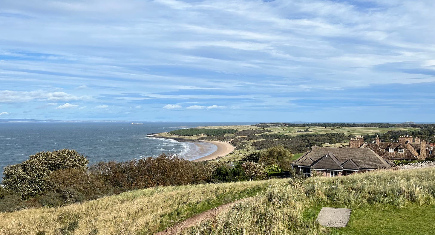 View from 7th at Gullane No1 sunstone, tech recovery golf links