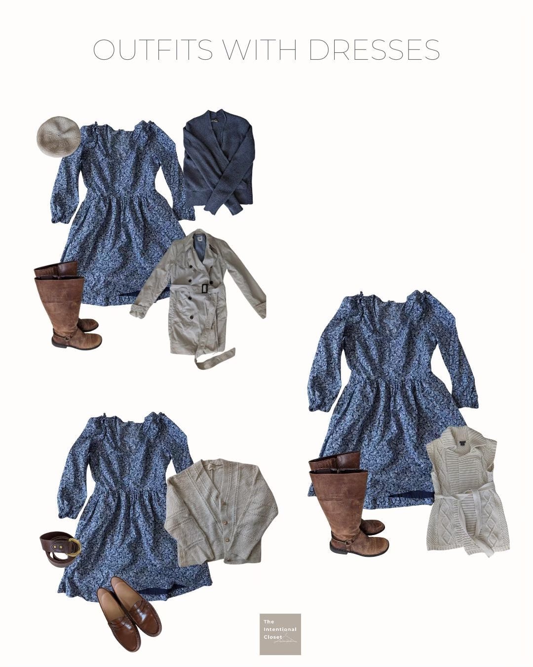 Scotland travel capsule blue dress outfits