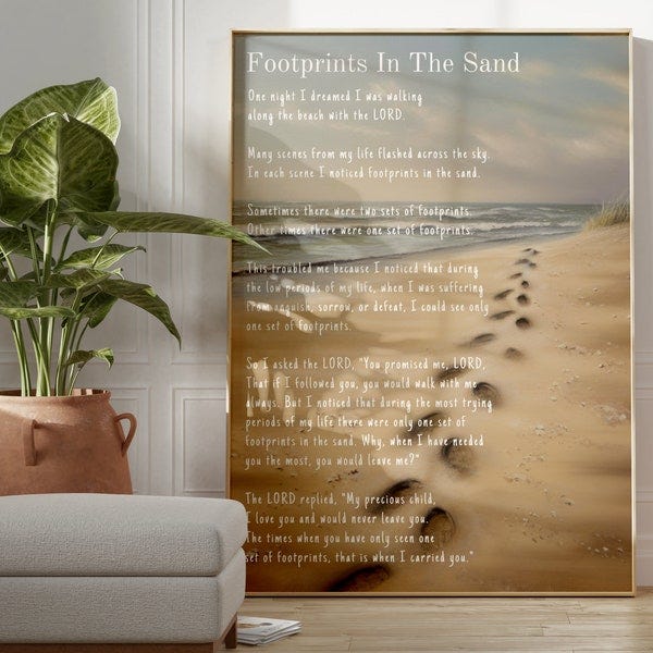 Footprints in Sand - Etsy