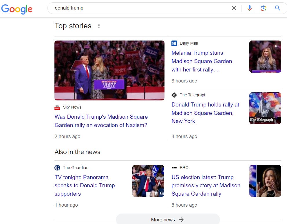 Top Stories for the term Donald Trump