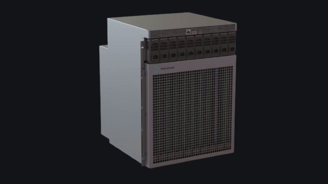 Rendered image of Blockstream’s new ASIC Bitcoin miner (Blockstream) Rendered image of Blockstream’s new ASIC Bitcoin miner (Blockstream)