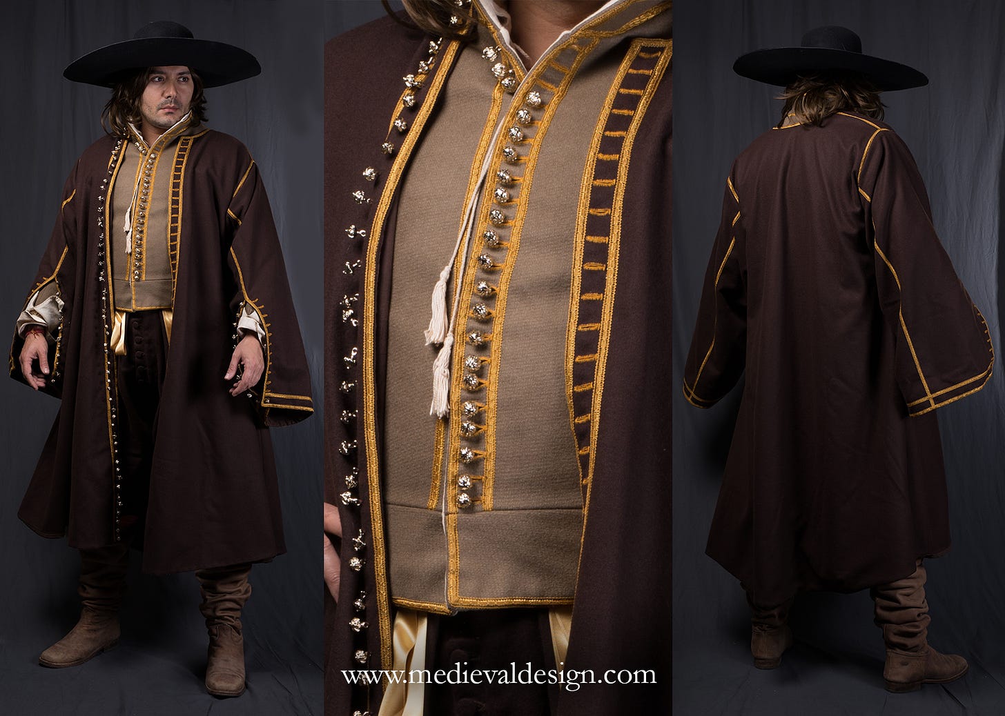 MALE OUTERWEAR 17th-18th MEDIEVAL DESIGN