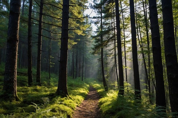 Passage of a forest | Premium AI-generated image