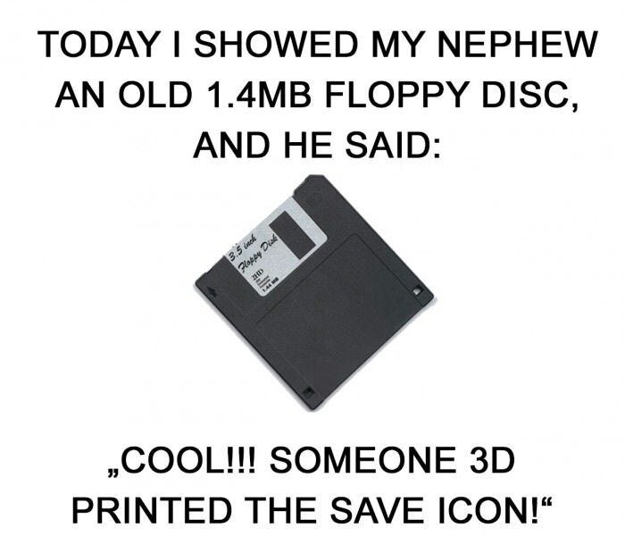 A 3d printed save icon! | Floppy disk, Computer history, Best funny ...