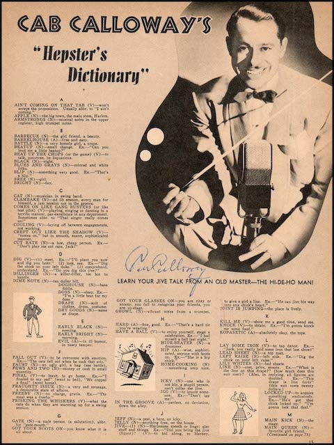 Cab Calloway's "Hepster Dictionary," a 1939 Glossary of the Lingo (the  "Jive") of the Harlem Renaissance | Open Culture