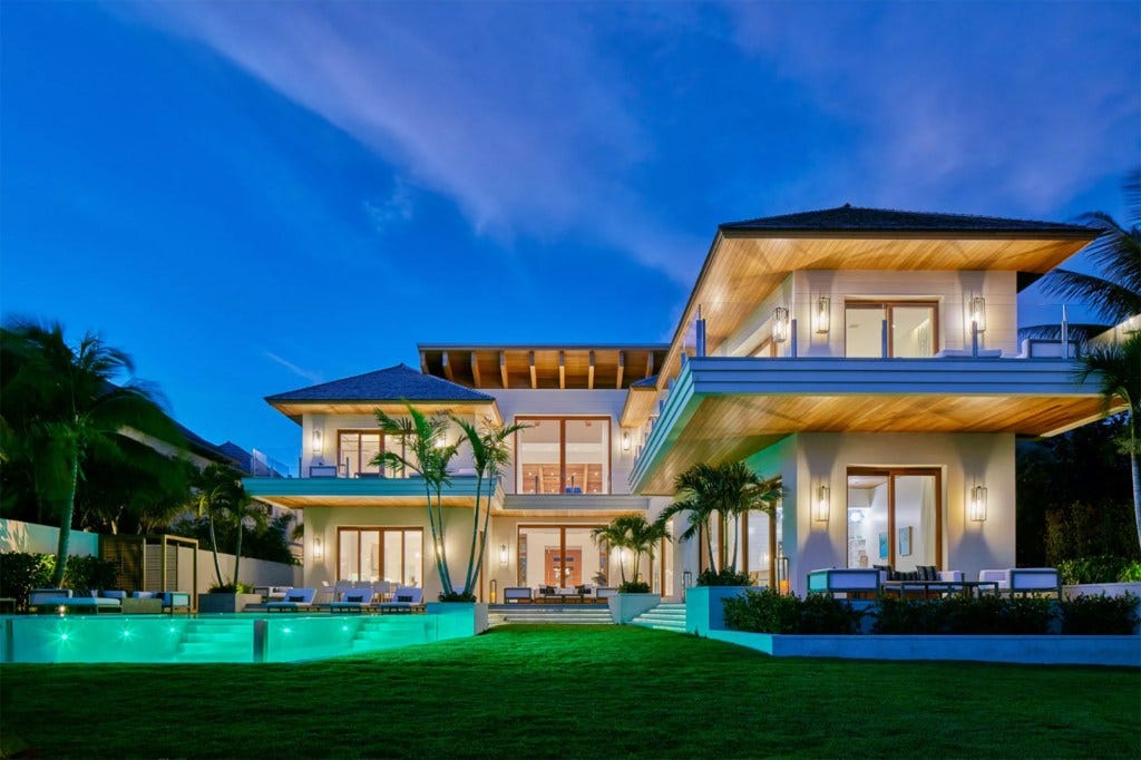 Joseph Bankman and Barbara Fried are listed as the owners of a $16.4 million home in the Bahamas.