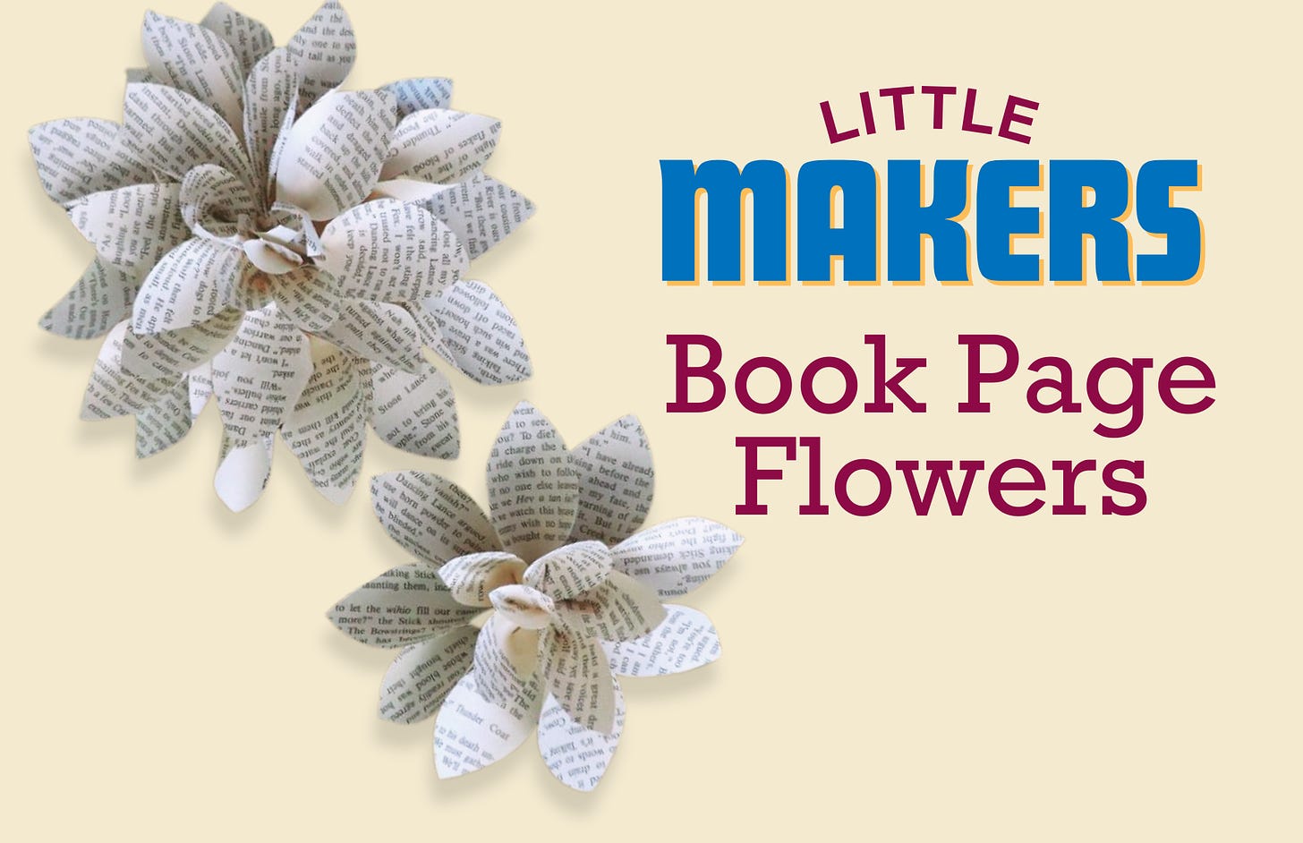 Little Makers - Book Page Flowers