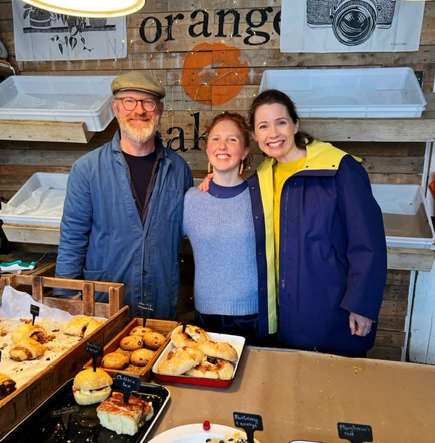 Al Tait, Kitty Tait and Jennifer Earle in the Orange Bakery Al Tait, Kitty Tait and Jennifer Earle in the Orange Bakery