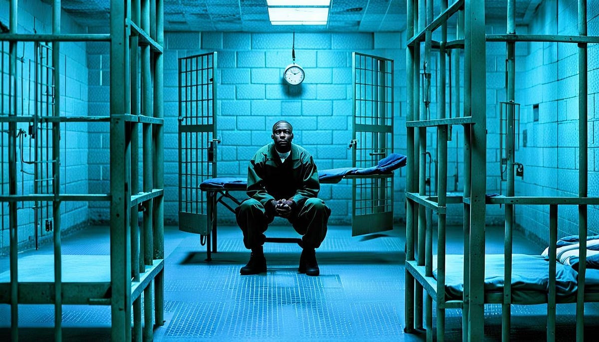 Prisoner in cell