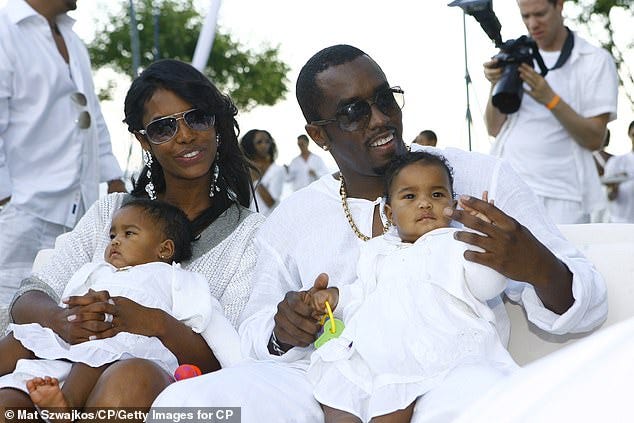 A book claiming to be the collected diaries of Diddy's late ex Kim Porter, the mother of three of his children who died of pneumonia in 2018, has been published. Porter weass with the rapper at his White Party in