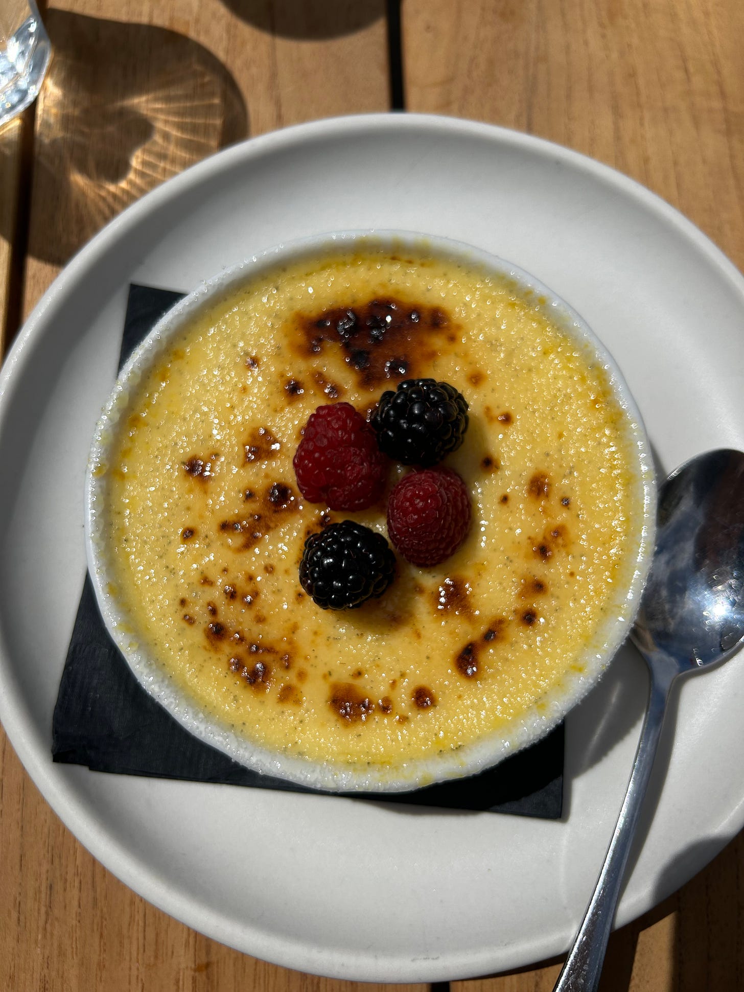 A picture of the creme brulee at The Cloverfield in Santa Monica