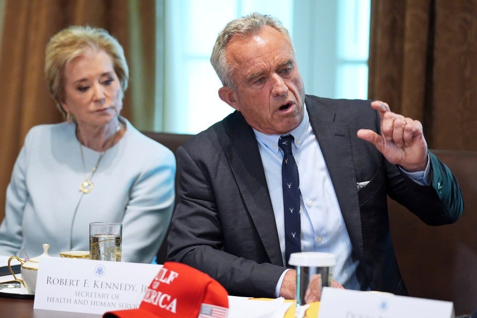 Robert F. Kennedy Jr., Secretary of Health and Human Services, speaking at a cabinet meeting.