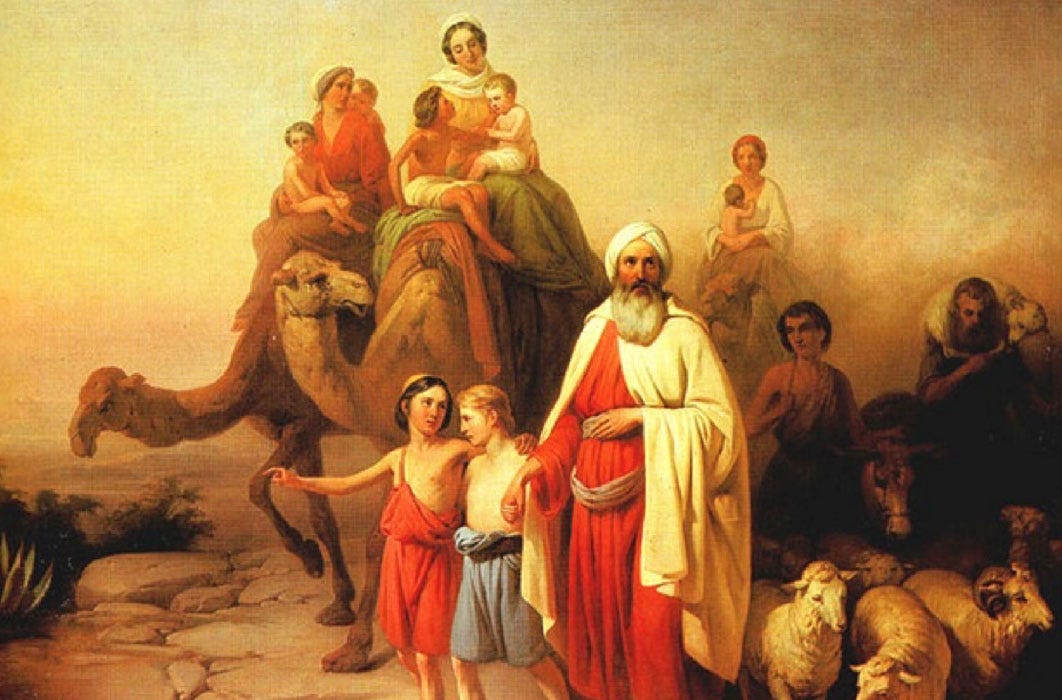 Abraham's Journey from Ur to Canaan by József Molnár (1850)        