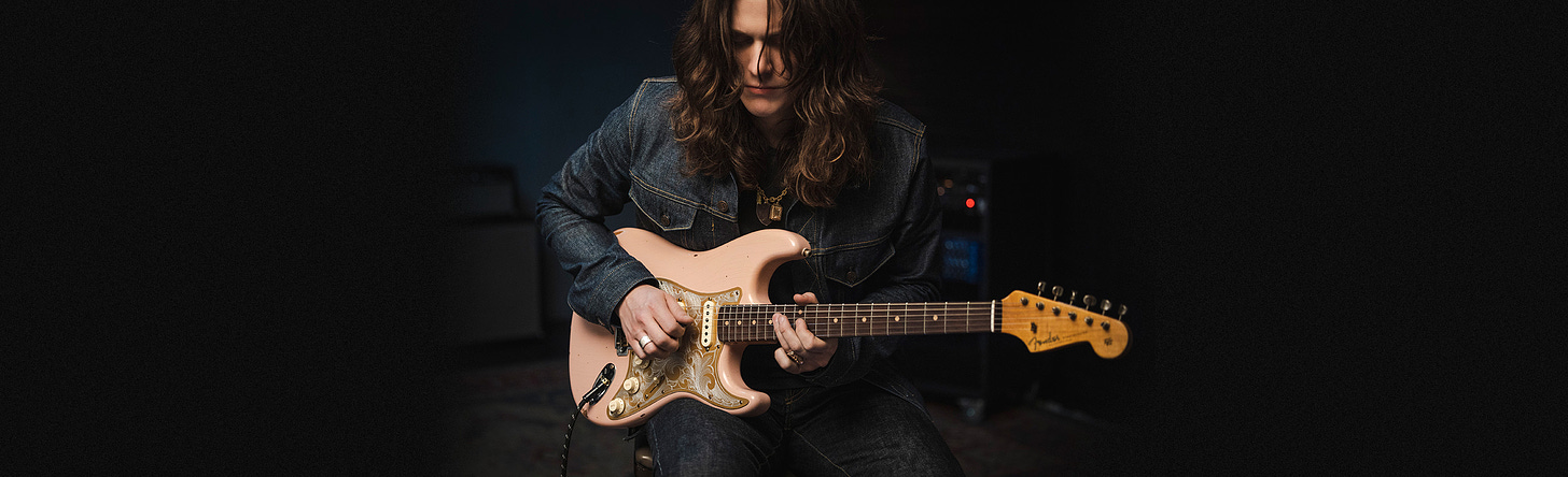 Tyler Bryant puts his own distinctive spin on a new Custom Shop model  inspired by his beloved “Pinky 2” Stratocaster. | Fender