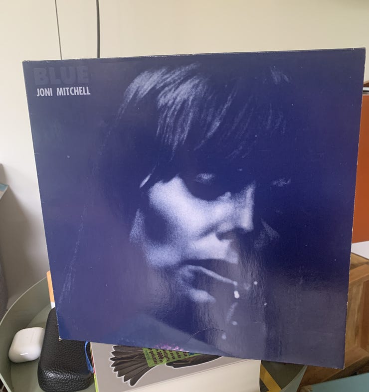 Mijn exemplaar van Joni Mitchell's Blue uit 1971.