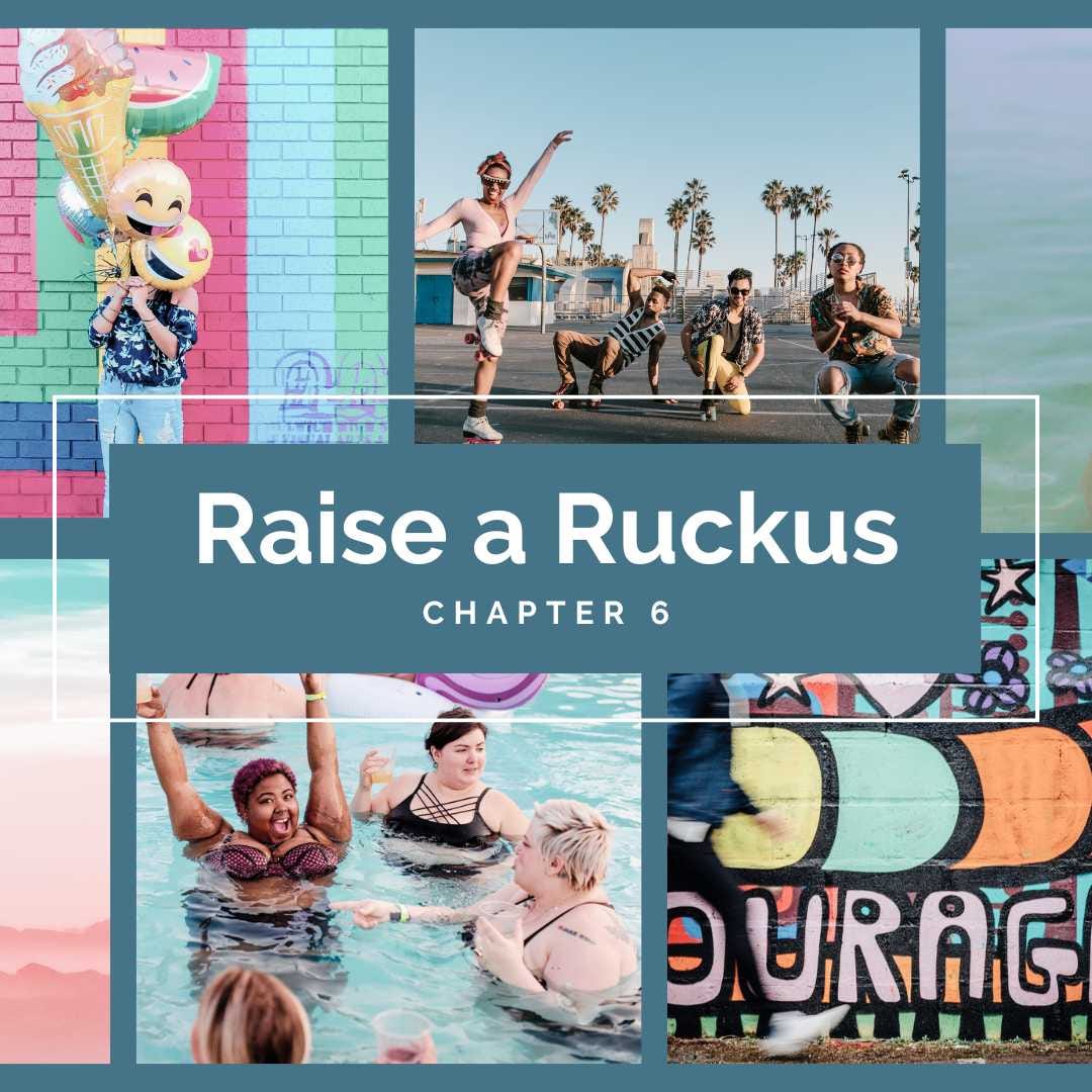 raise a ruckus chapter 6 summer luminator preview. roller skate parties, colorful muralls, pool parties