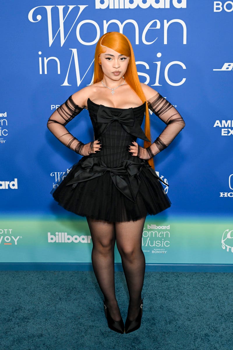 Ice Spice Goes Goth Glam in Custom Wiederhoeft at Billboard's 2024 Women in  Music Event - Fashionista