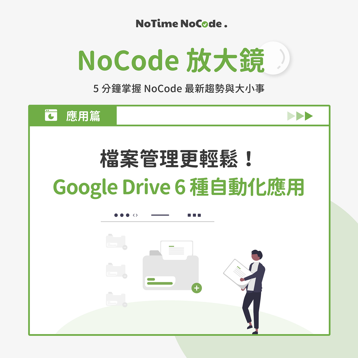 NoCode 放大鏡 - Google Drive 6 種自動化應用