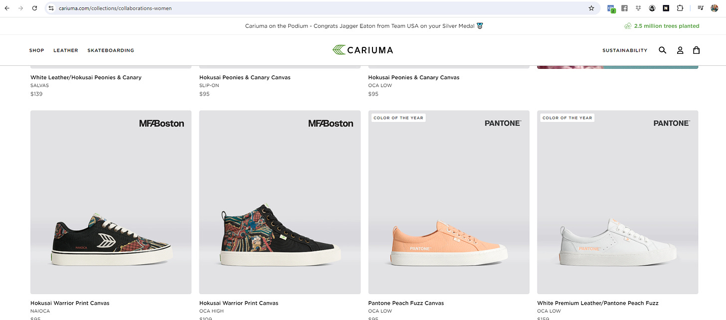 Cariuma collaborations