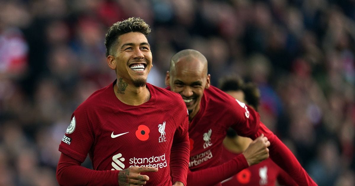 Roberto Firmino scored his last goal for Liverpool in the Premier League today
