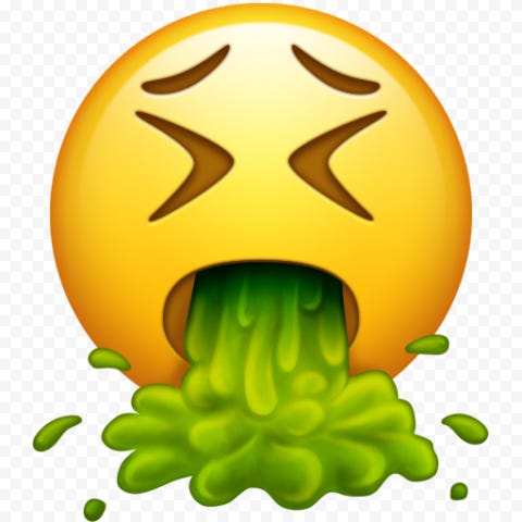 Emojipedia Sick Emoji Puking Barfing Green Vomit | Citypng
