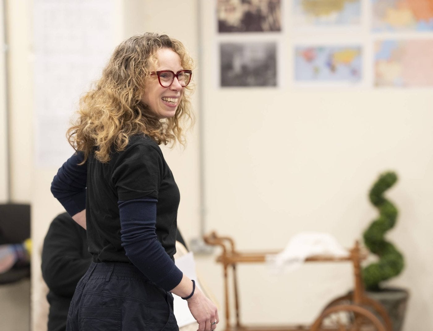 Michelle Terry in rehearsals for Three Sisters