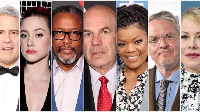 Andy Cohen, Lili Reinhart, Wendell Pierce, David Simon, Yvette Nicole Brown, Andy McKay and Christina Applegate