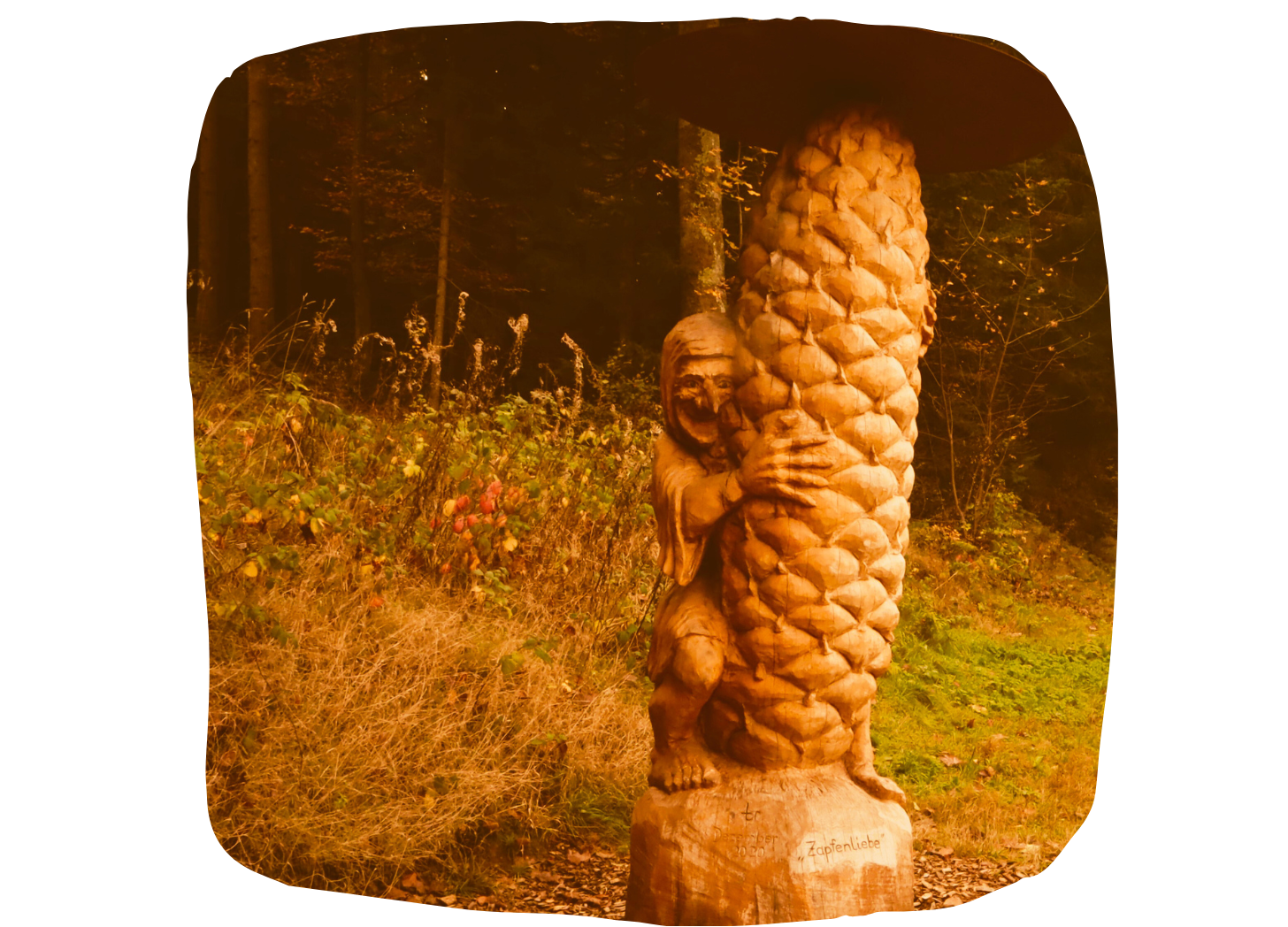 Wood carving of a goblin, Black Forest