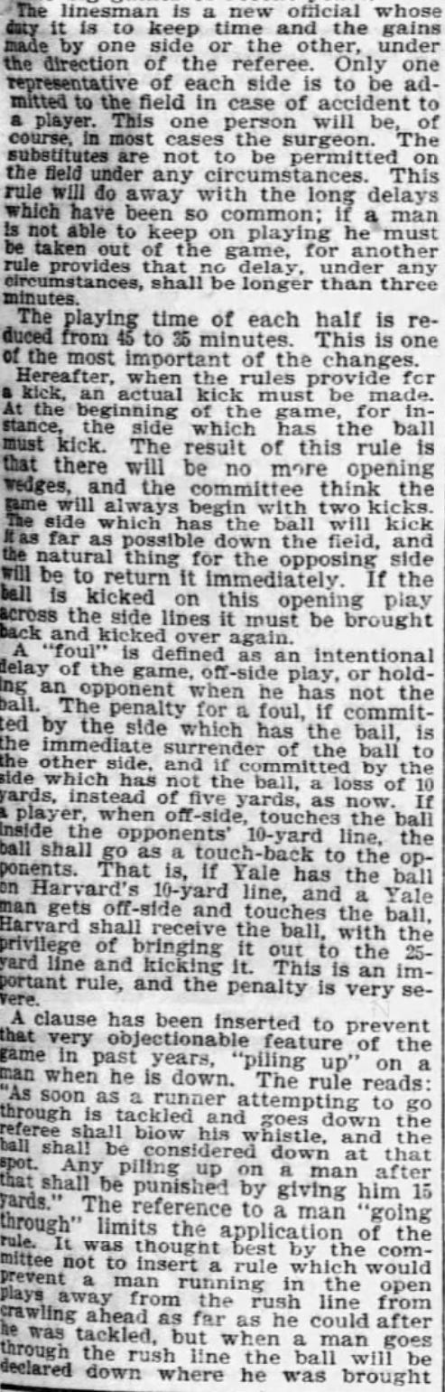 1894 Football Rule Changes