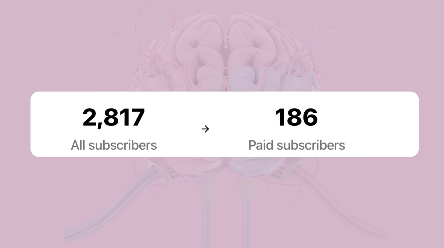 substack total free and paid subscribers stats