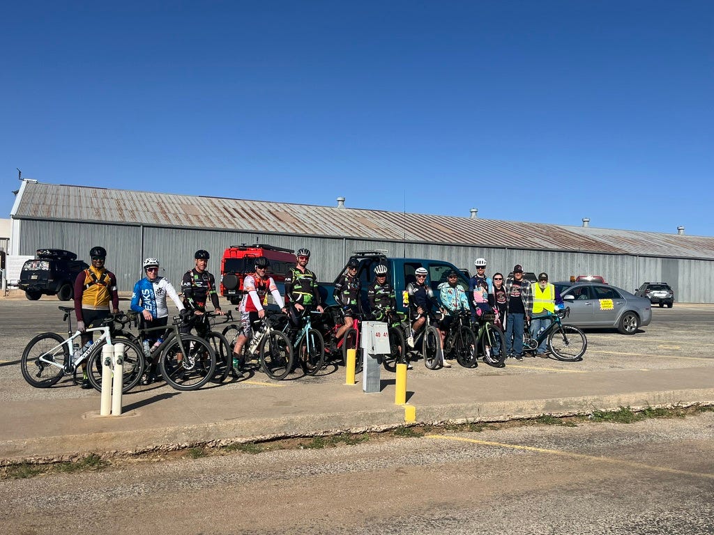 group pre-ride before departing