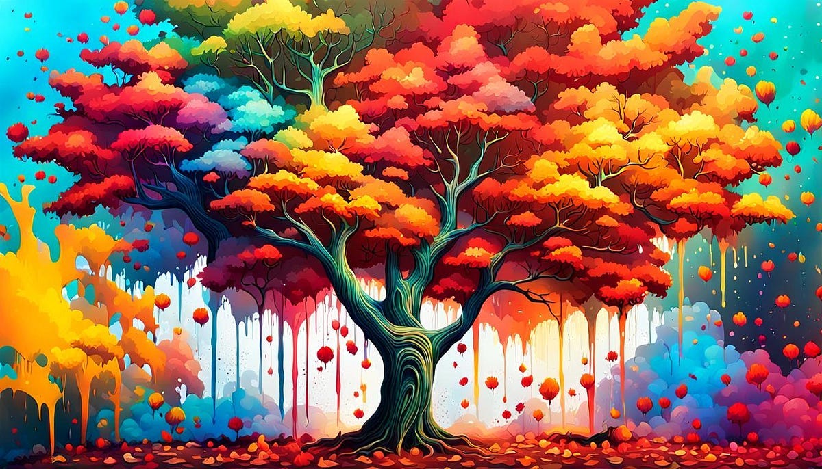 Autumn tree, artist impression