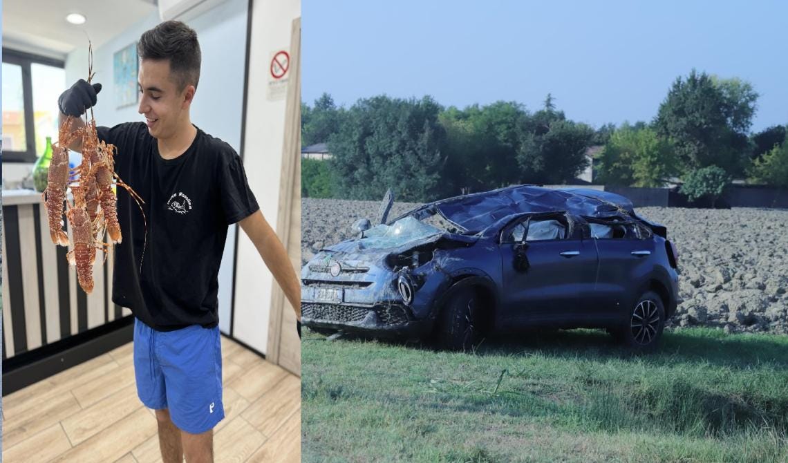 Addio Filippo, morto in auto a soli 22 anni