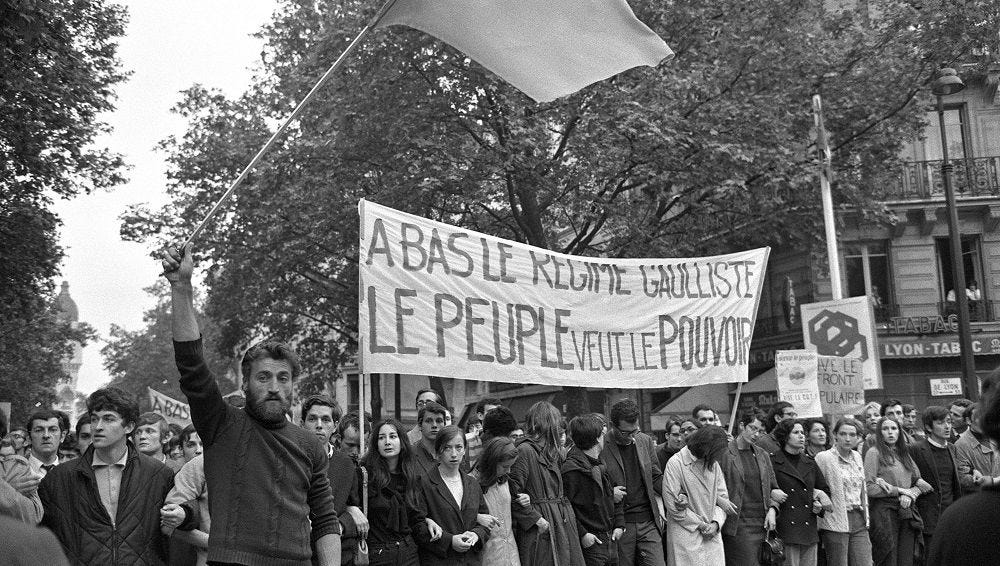 Mai-68 à Paris : le 24 mai, Charles de Gaulle n'imprime plus et une famille  se fait livrer une tonne de patates - France Bleu
