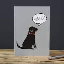 Black Labrador Thank You Card By Sweet William Designs |  notonthehighstreet.com