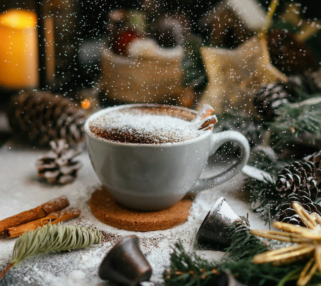 a cup of hot chocolate on a table