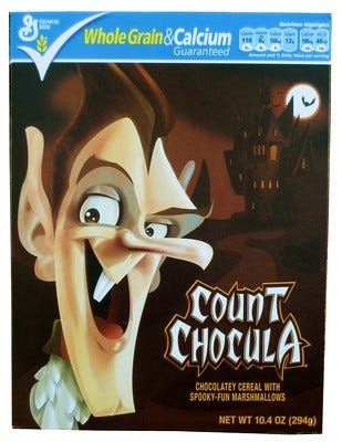 Box of Count Chocula cereal