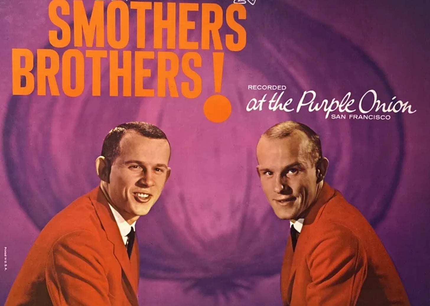 Tommy Smothers on a Smothers Brothers comedy album cover