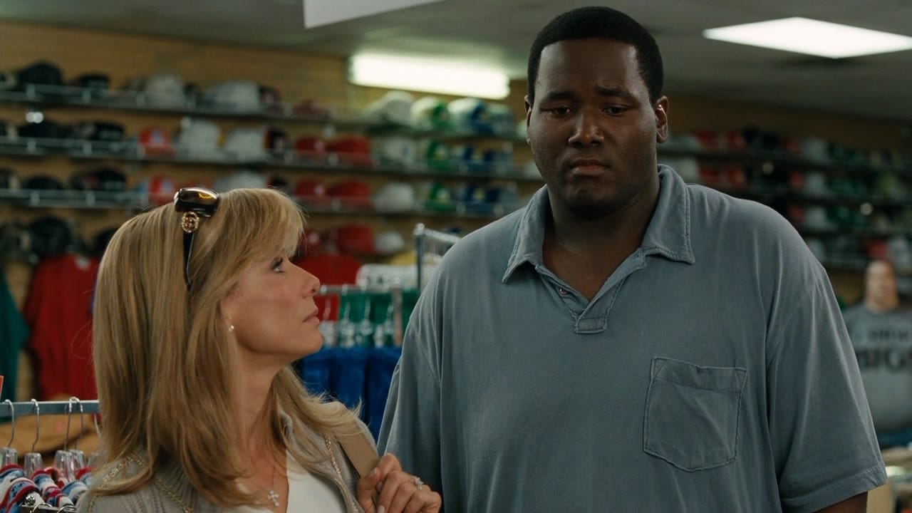 Sandra Bullock and Quinton Aaron in "The Blind Side"