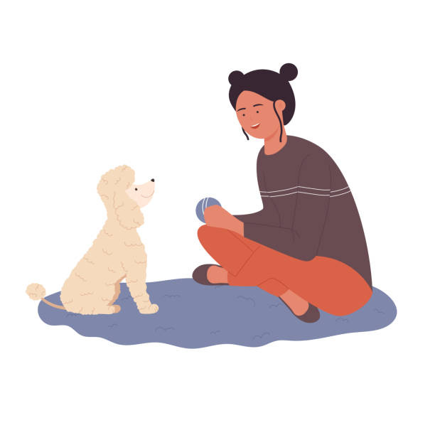 183 Girl Petting Dog Illustrations & Clip Art - iStock